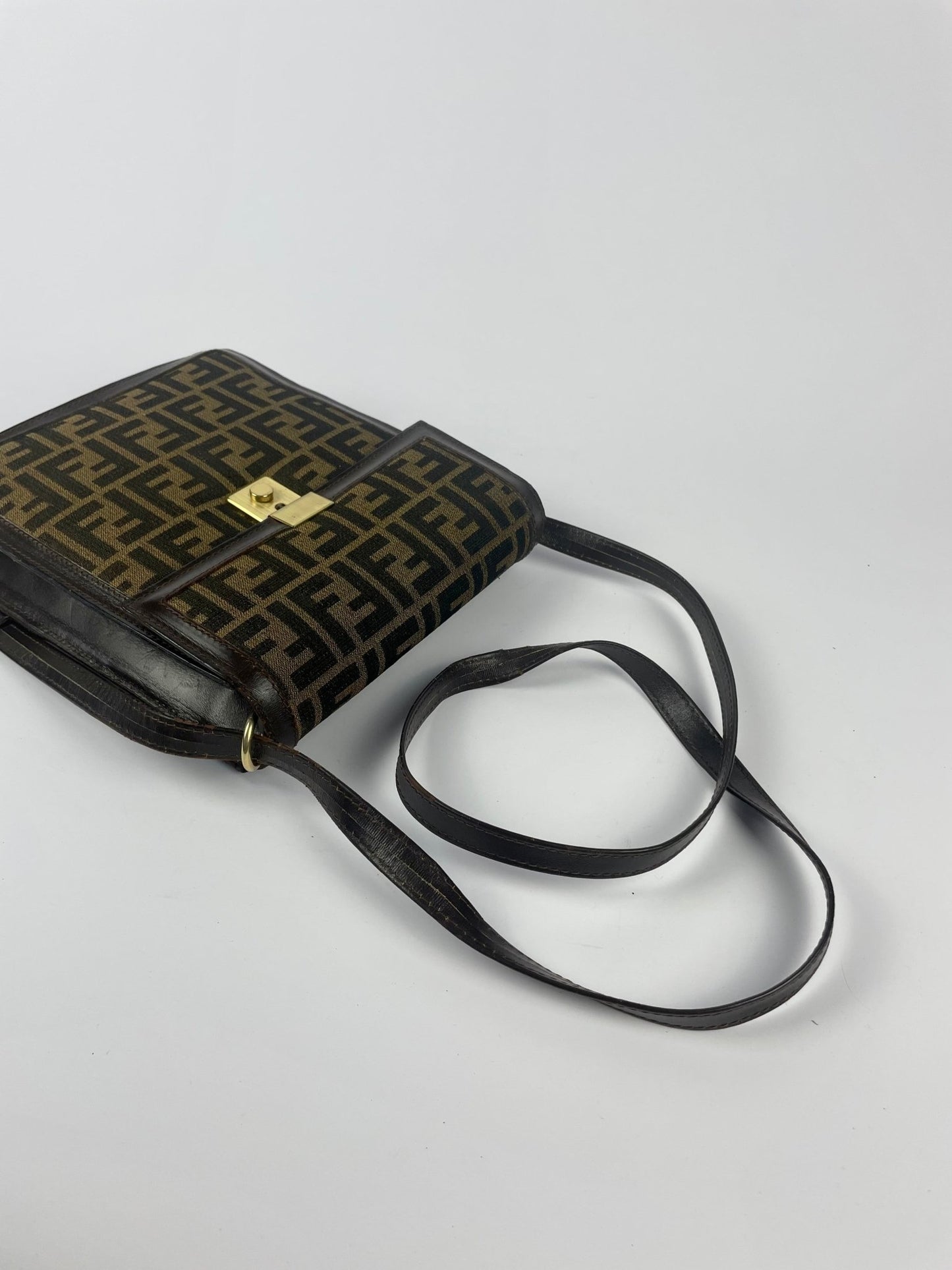The Vintage Bag Fendi Zucca Monogram Messenger Bag