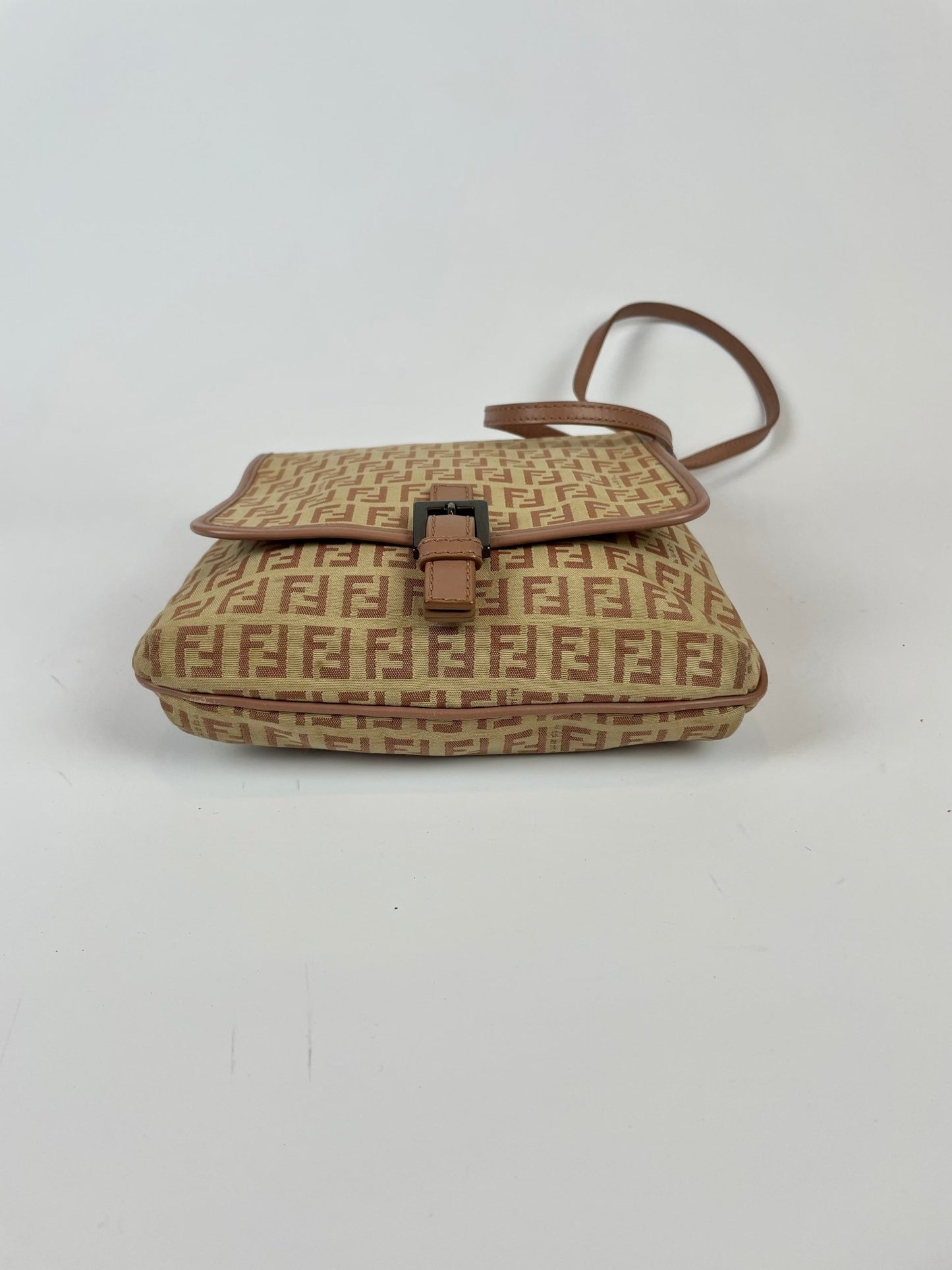 The Vintage Bag Fendi Zucca Monogram Messenger Bag