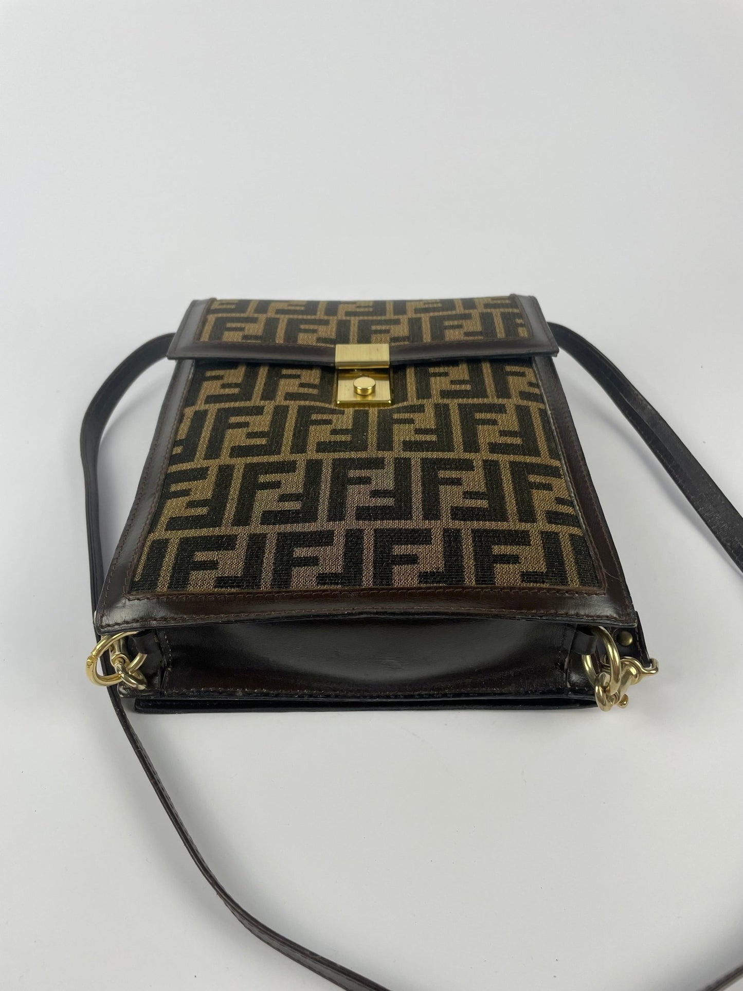 The Vintage Bag Fendi Zucca Monogram Messenger Bag