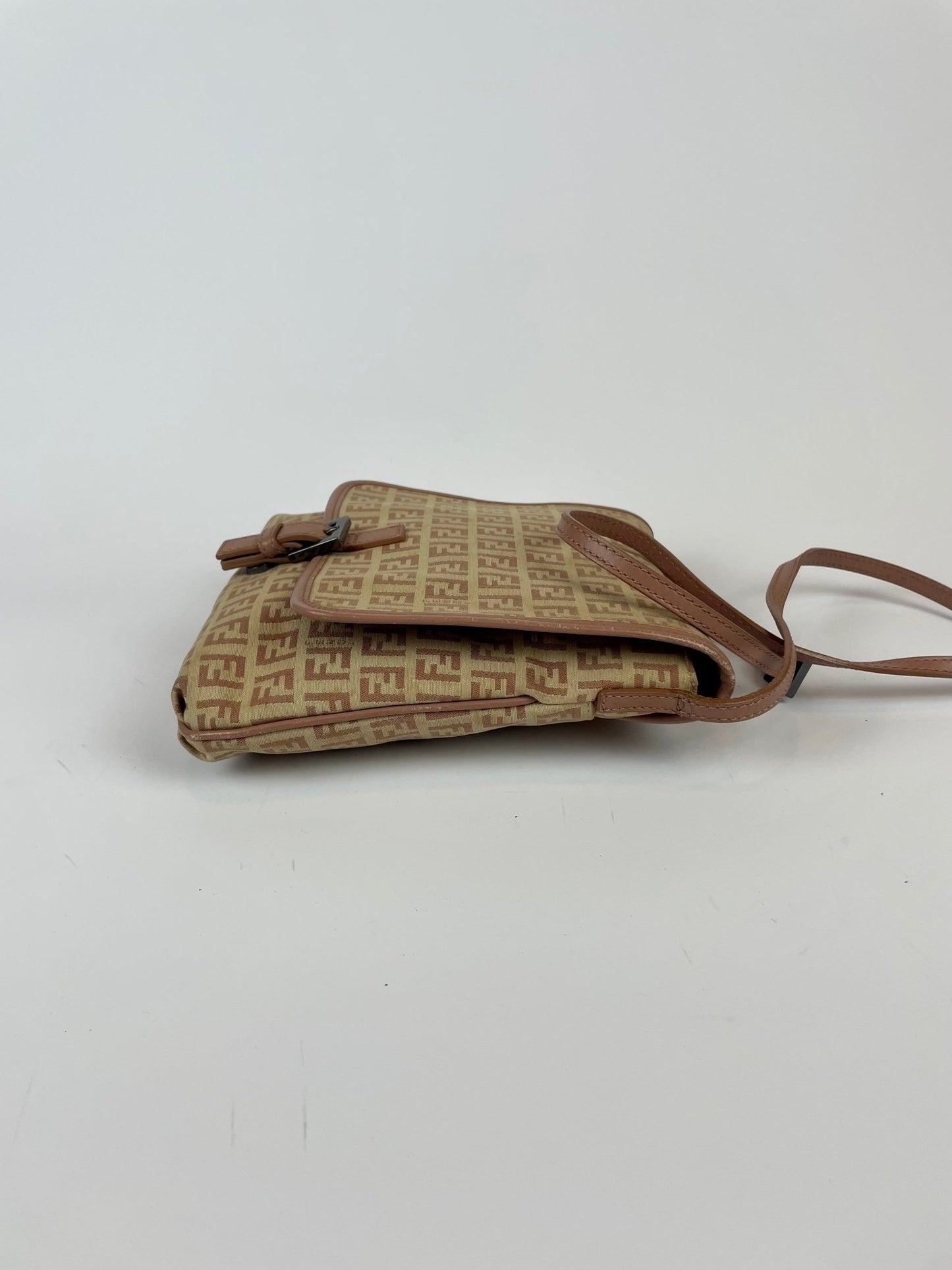 The Vintage Bag Fendi Zucca Monogram Messenger Bag