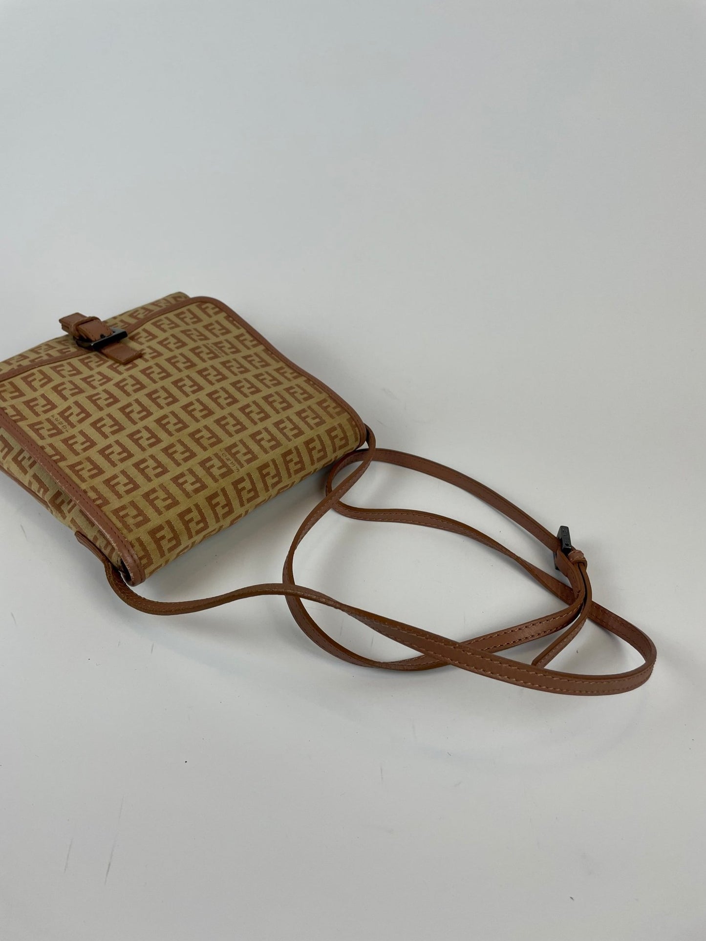 The Vintage Bag Fendi Zucca Monogram Messenger Bag