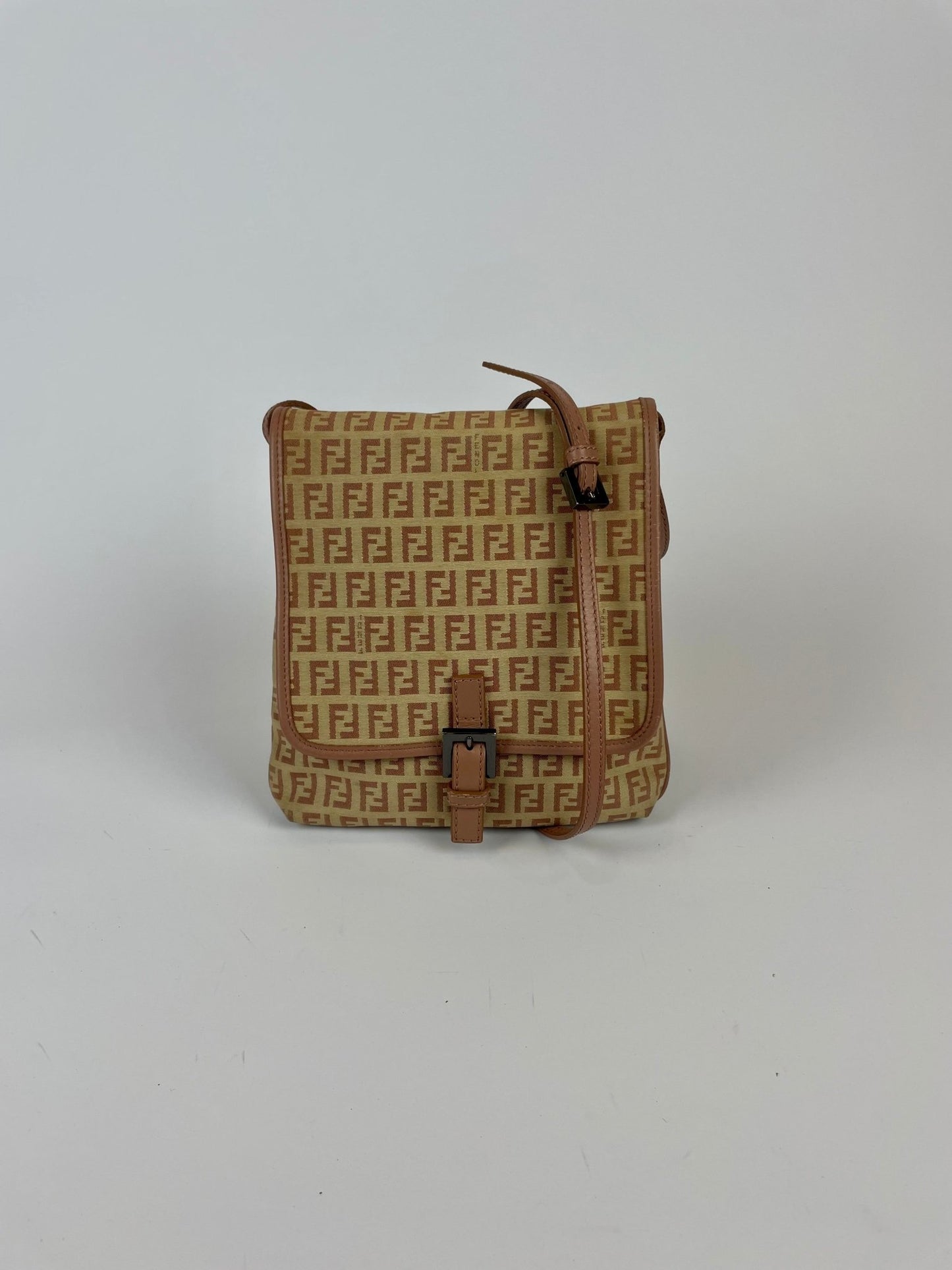 The Vintage Bag Fendi Zucca Monogram Messenger Bag