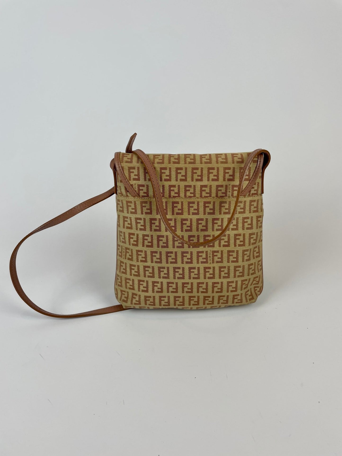 The Vintage Bag Fendi Zucca Monogram Messenger Bag