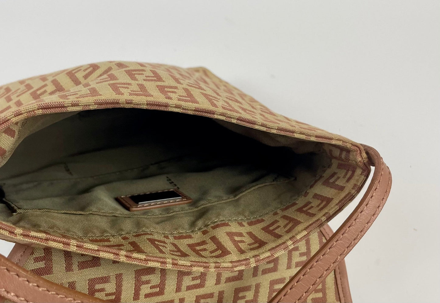 The Vintage Bag Fendi Zucca Monogram Messenger Bag