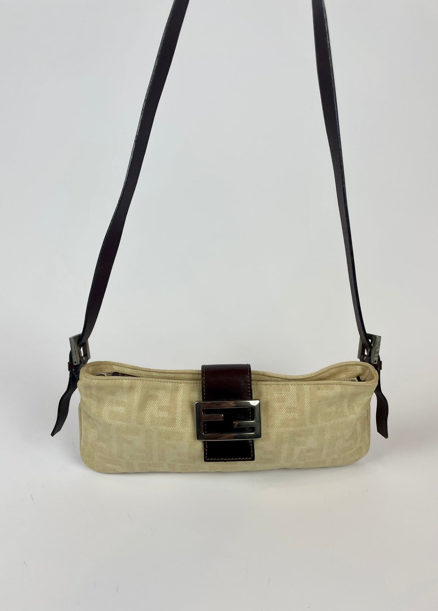 The Vintage Bag Fendi Zucca Monogram Skuldertaske
