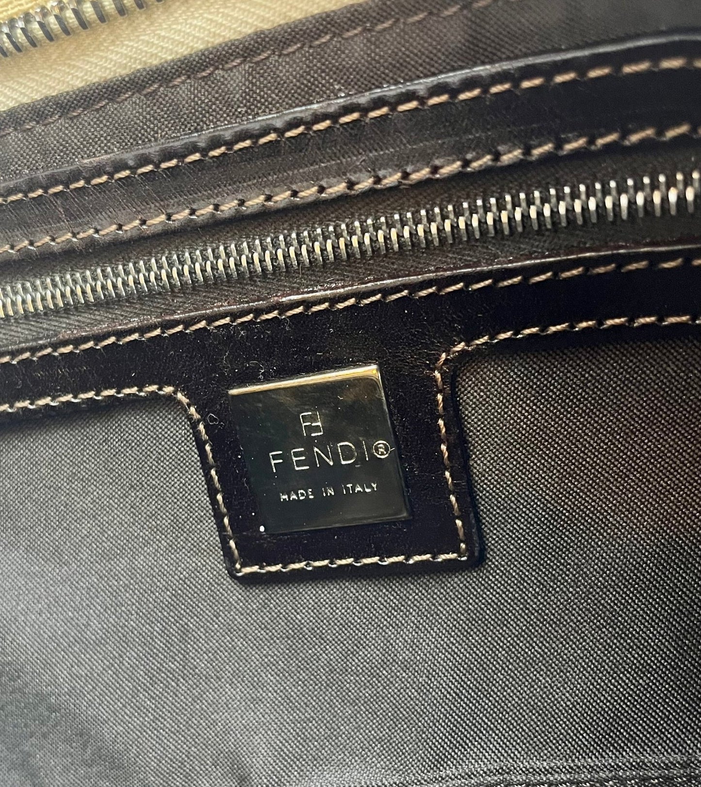 The Vintage Bag Fendi Zucca Monogram Skuldertaske