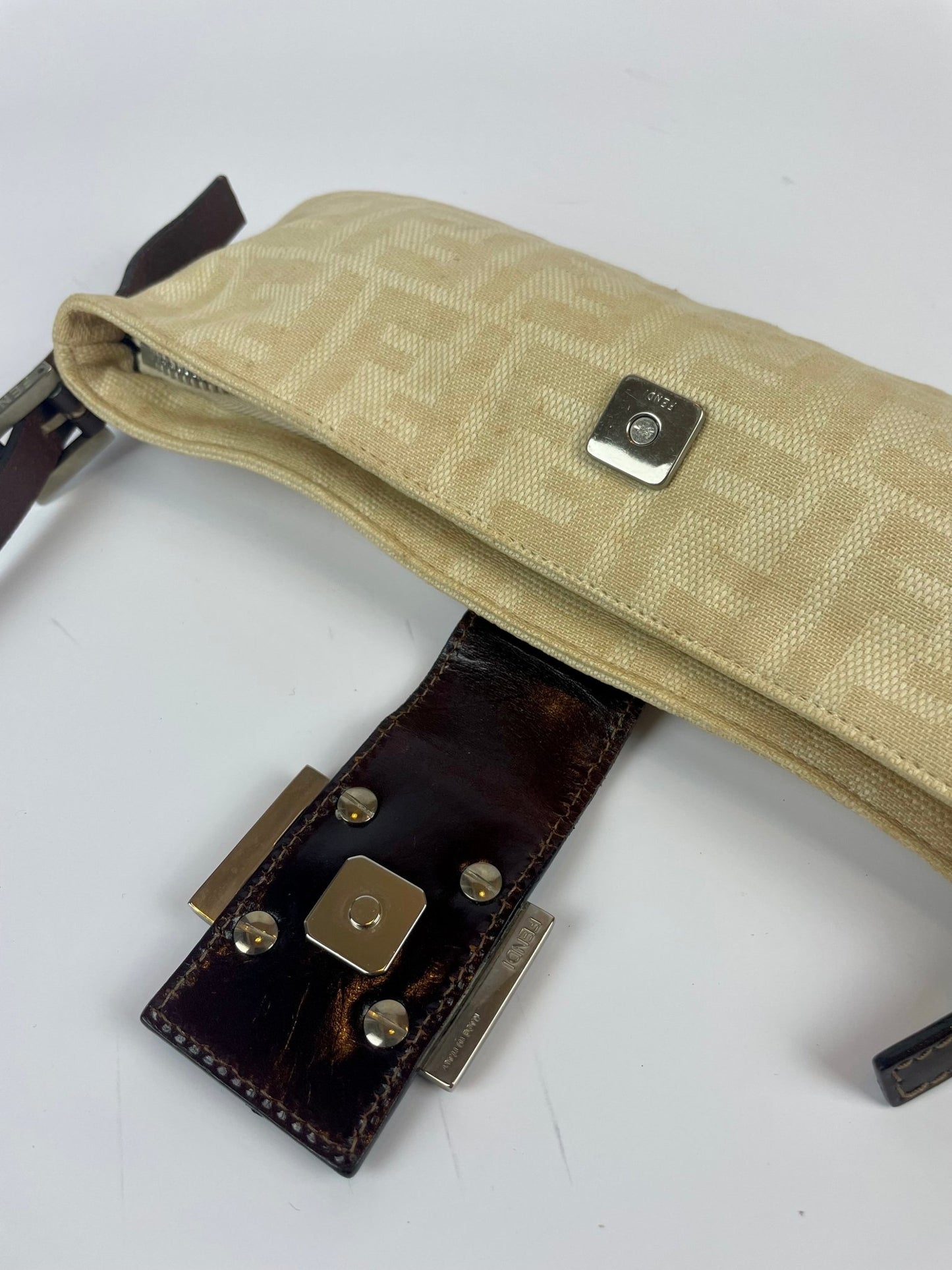 The Vintage Bag Fendi Zucca Monogram Skuldertaske