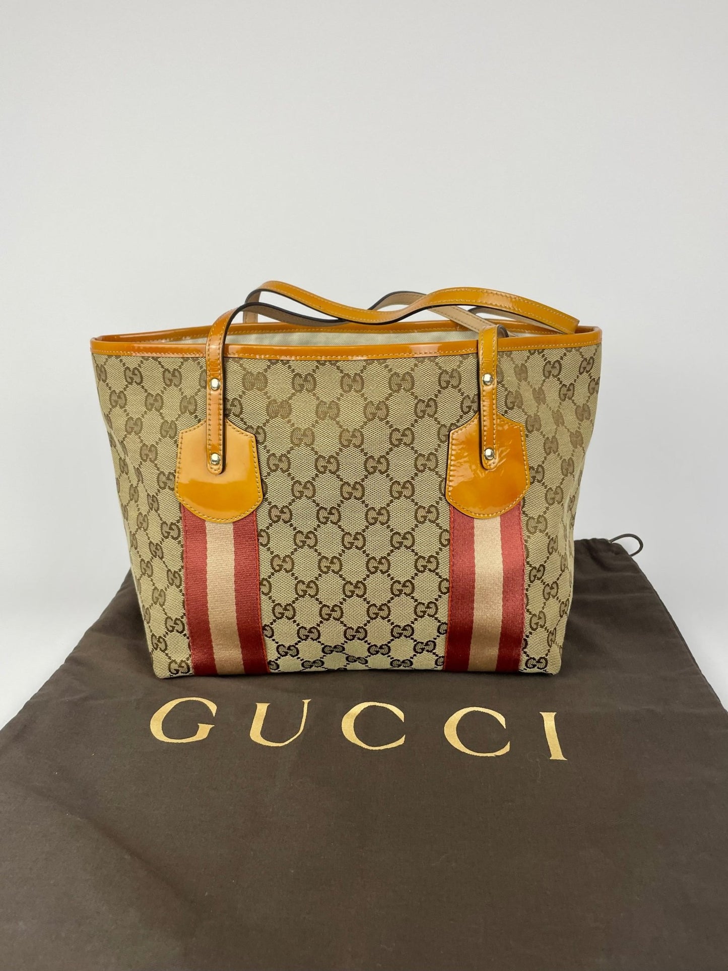 The Vintage Bag Gucci Sherry Line Tote