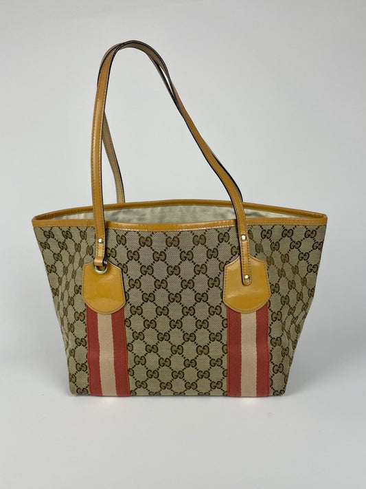 The Vintage Bag Gucci Sherry Line Tote