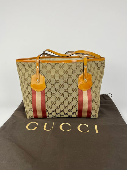 The Vintage Bag Gucci Sherry Line Tote