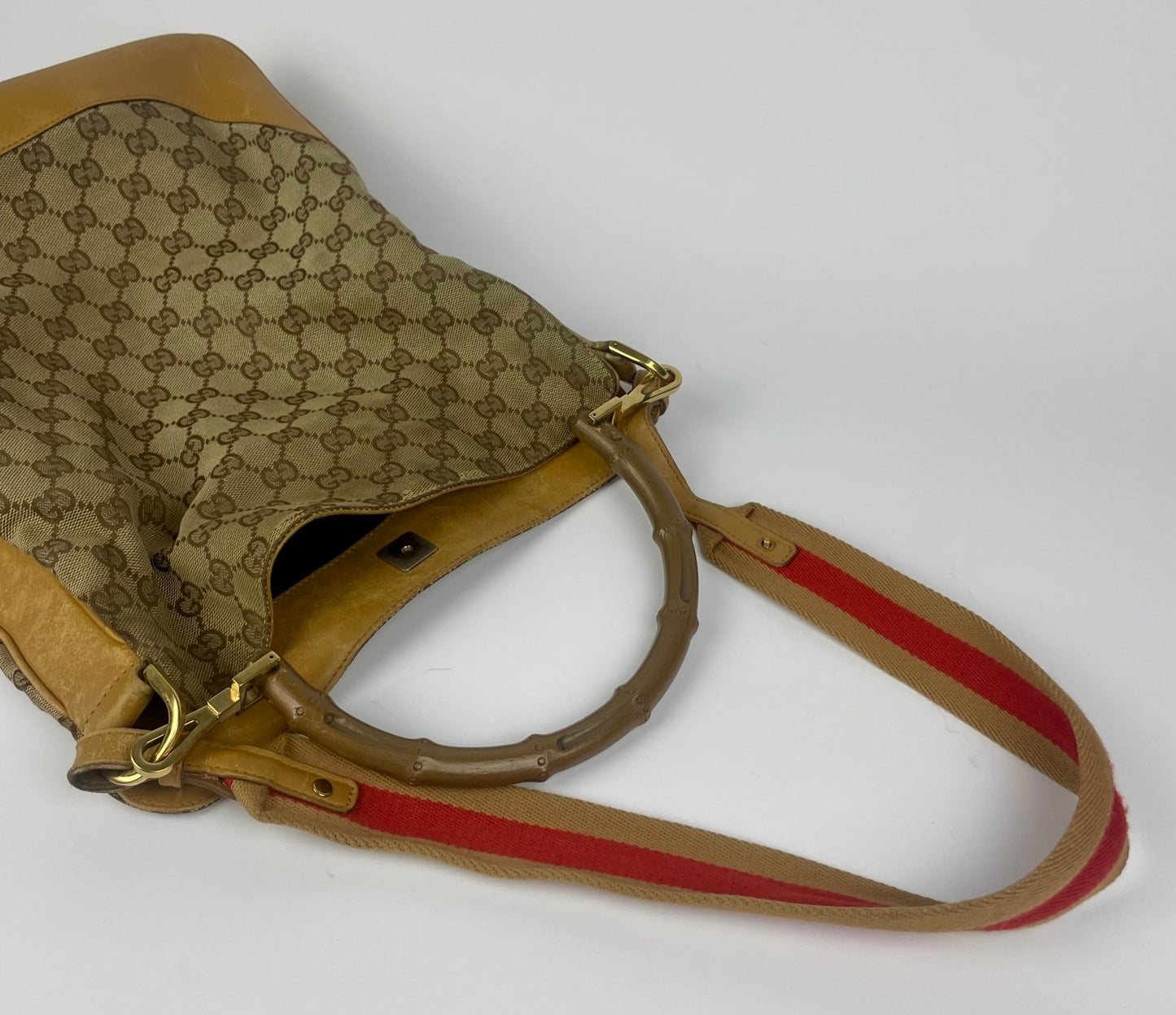 The Vintage Bag Gucci Bamboo Sherry Line Skuldertaske