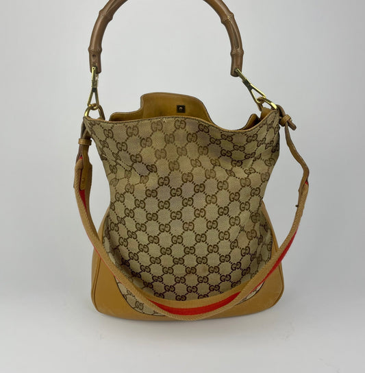 The Vintage Bag Gucci Bamboo Sherry Line Skuldertaske