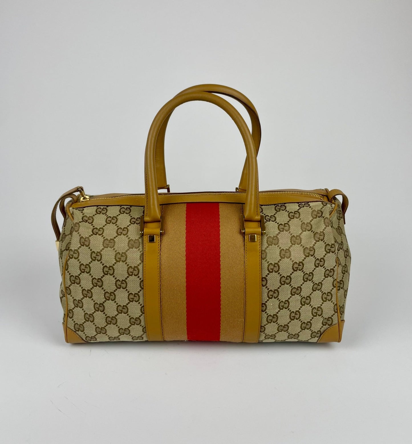 The Vintage Bag Gucci Sherry Line Boston Bag