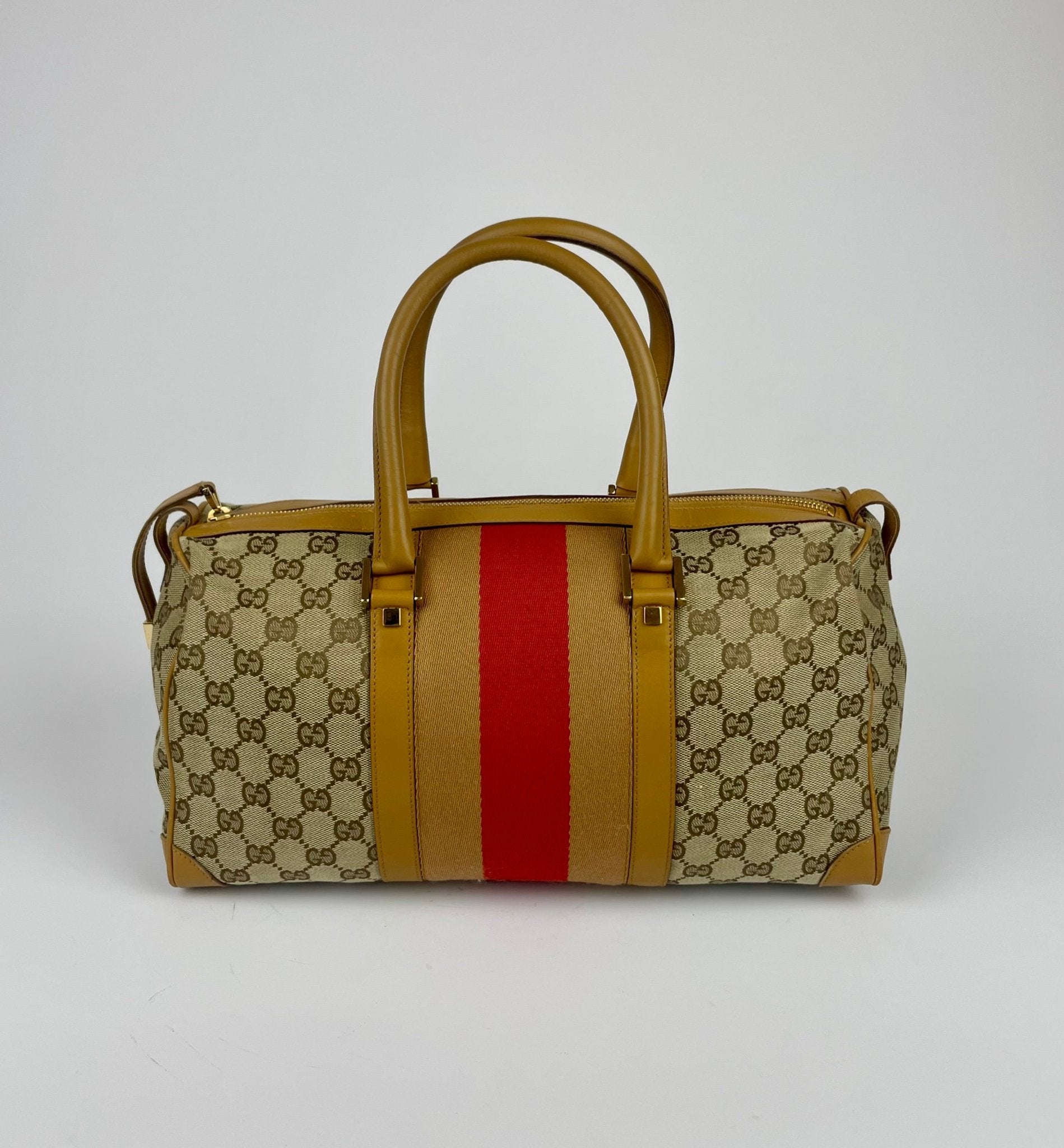 The Vintage Bag Gucci Sherry Line Boston Bag